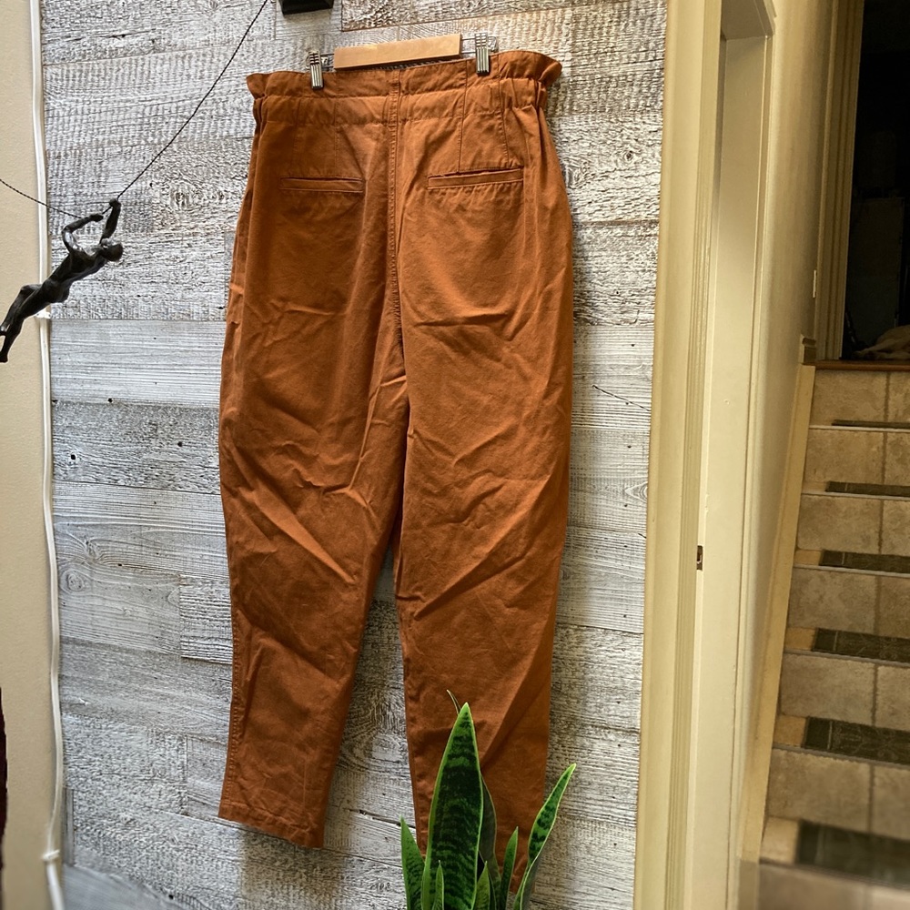 Propaganda | Cotton Paperbag Pants - L, Rust Orange - Picture 4 of 15